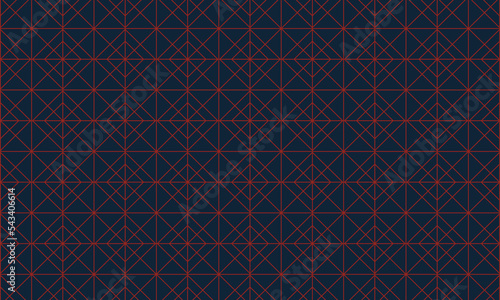 Blue background with red geomatric pattern