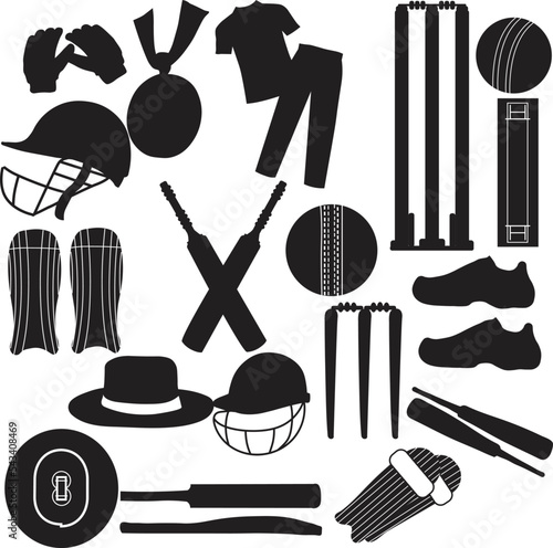 White icon pack with black sport items on it
