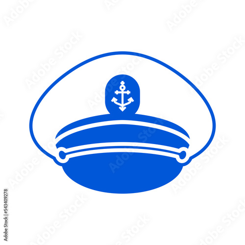 Captain cap icon isolated. Vector illustration