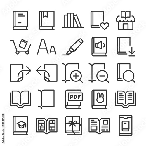 読書 本屋 電子書籍 アイコン セット