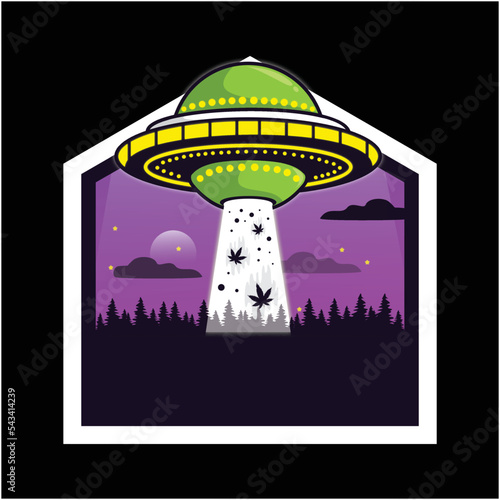 ufo in the illustration