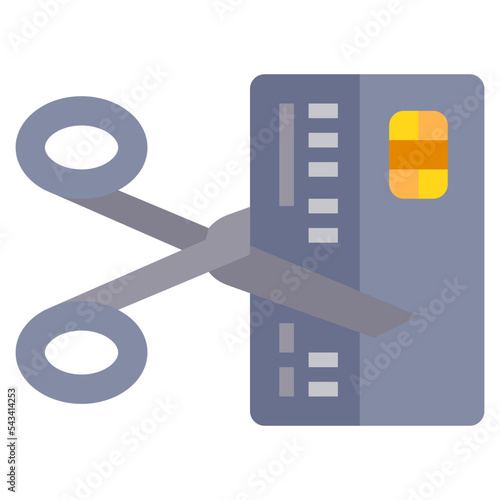 Credit Card Expired flat color icon. Can used for digital product, presentation, UI and many more.