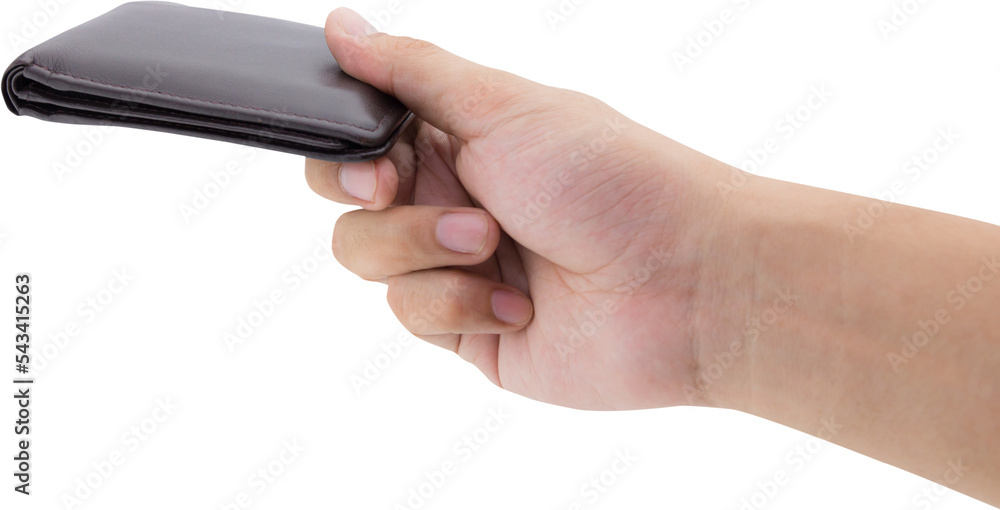 Wallet with cash transparent file. Wallet with cash transparent file.