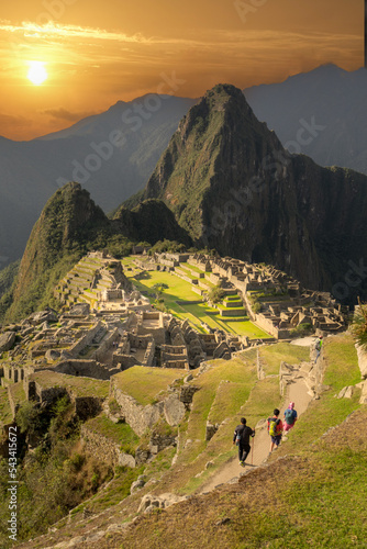 Machu Picchu / Peru - 23 September 2016: Ruins of Machu Pichu in Peru photo