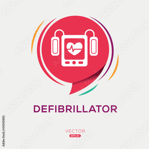 Creative (Defibrillator) Icon, Vector sign.