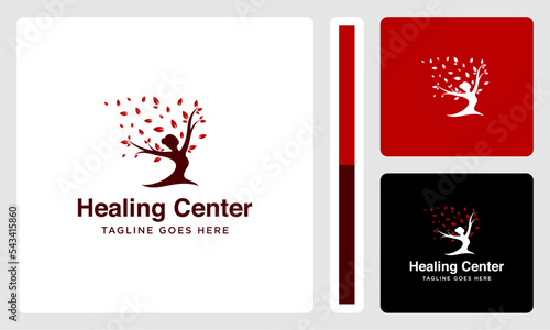 beautiful and elegant healing center logo