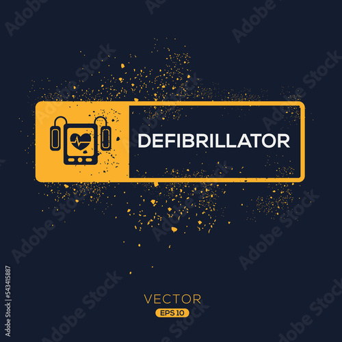 Creative (Defibrillator) Icon, Vector sign.