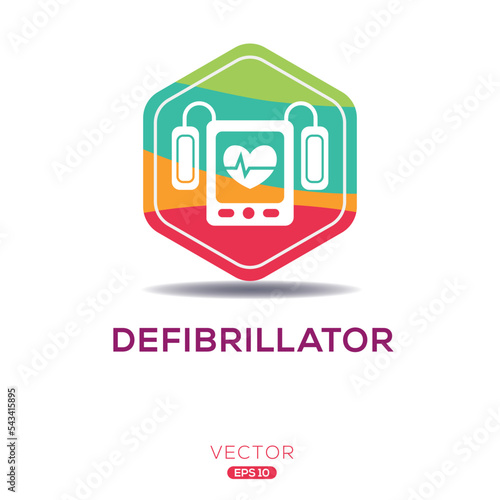 Creative (Defibrillator) Icon, Vector sign.