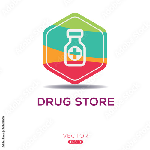 Creative (Drugstore) Icon, Vector sign.