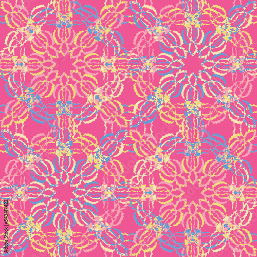 Seamless fractal pattern in vector format for printed fabrics or any other purposes. Every object is grouped base on color so the pattern is editable  tileable and easy to use.