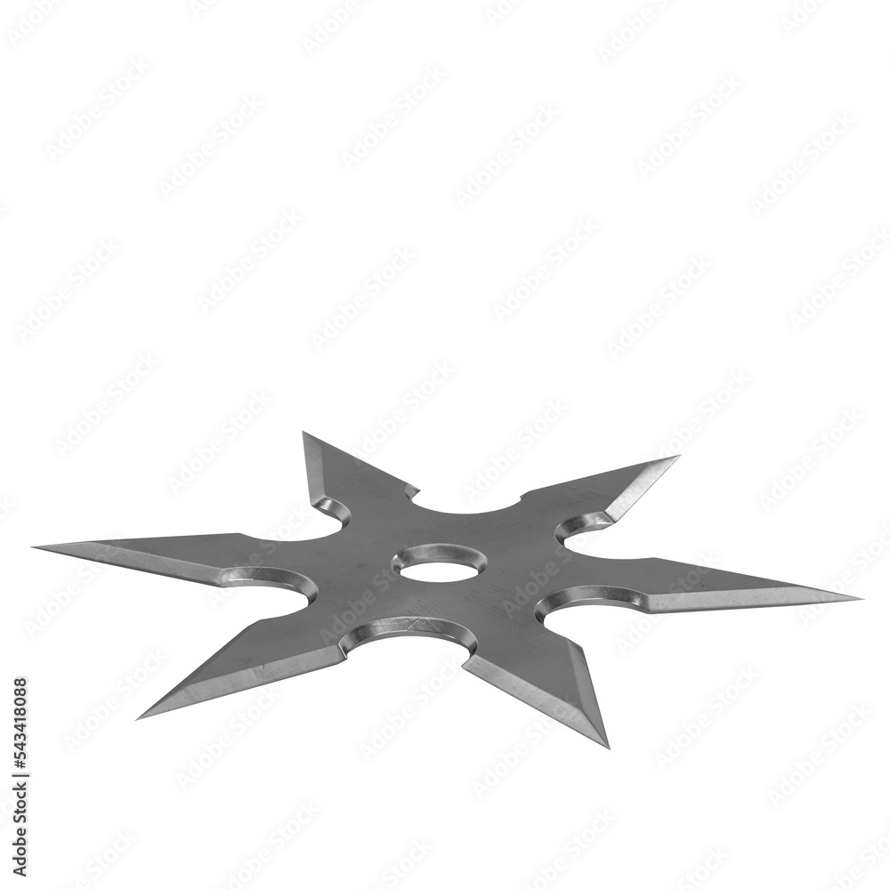 3d rendering illustration of a shuriken ninja star 3d rendering illustration of a shuriken ninja star