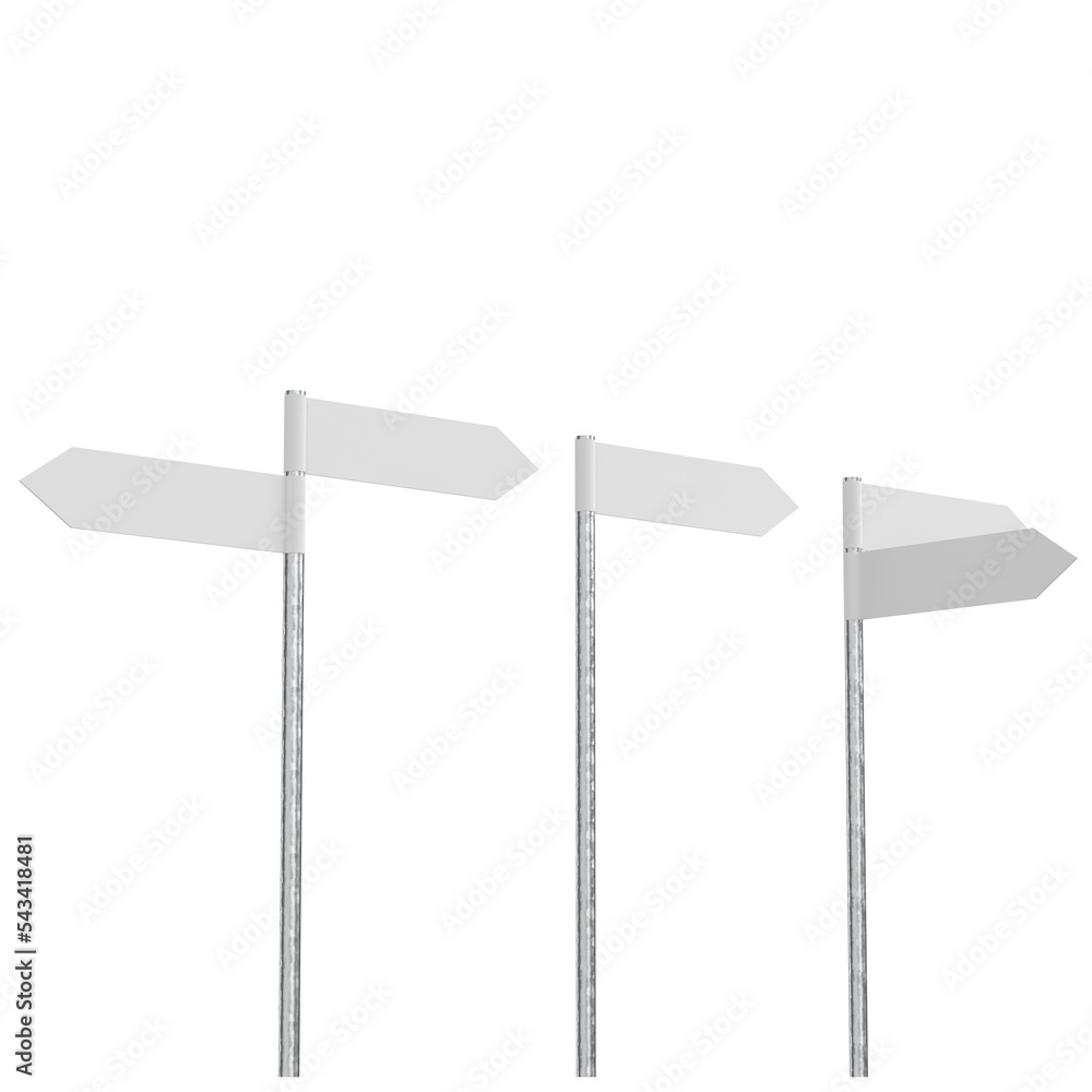 Obraz premium 3d rendering illustration of some signposts