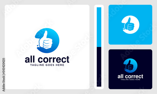thumb logo all ok, business logo template