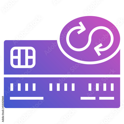 Credit Card Unlimited flat gradient icon. Can used for digital product, presentation, UI and many more.