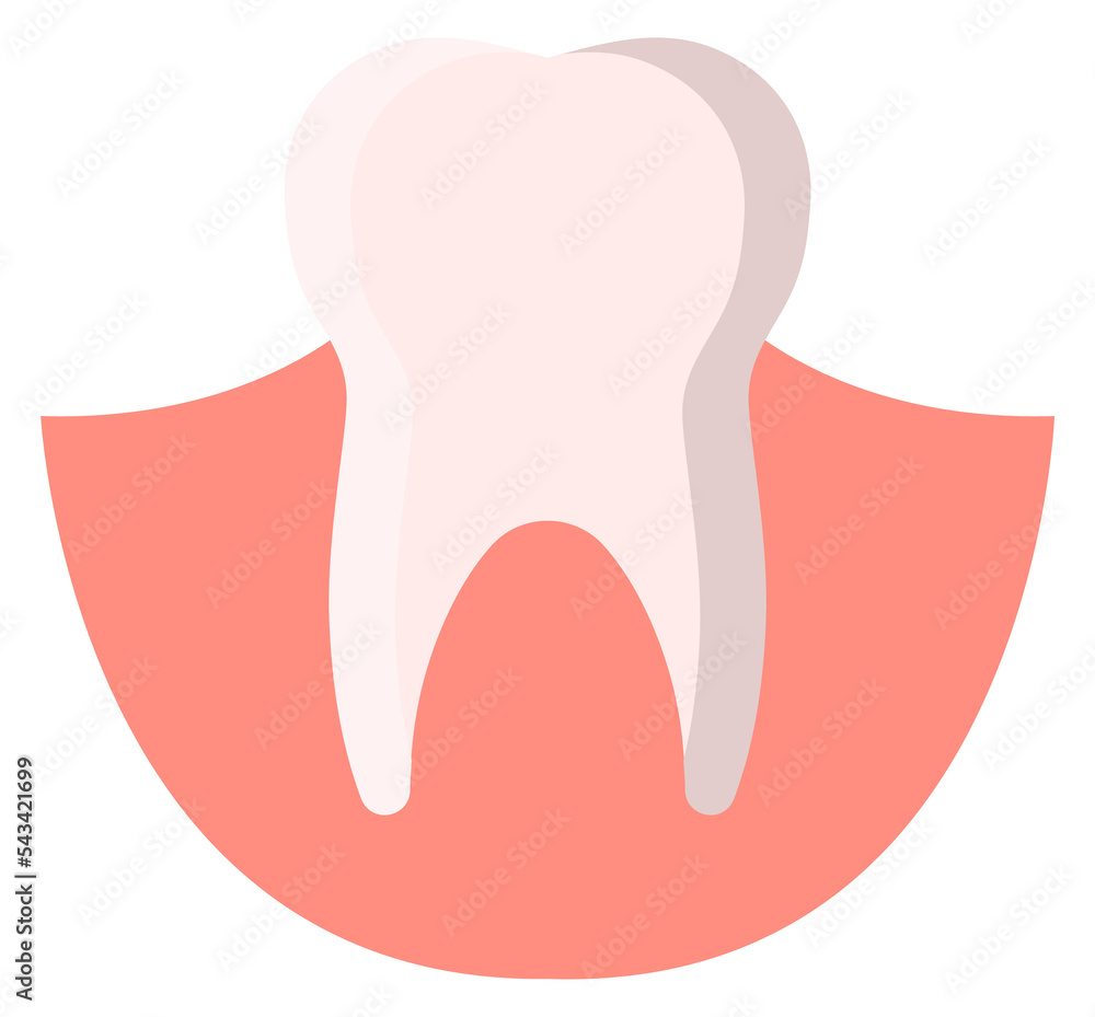 Tooth in gums icon. Dental health symbol. Clinic logo Tooth in gums icon. Dental health symbol. Clinic logo
