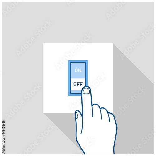 Saving energy turn off the lights, electric switch, unplug home appliances, energy efficiency, vector
