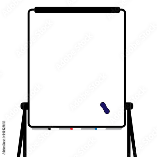 mobile whiteboard with magnet flame pens vector illustrator