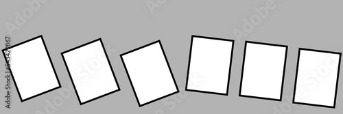 photo frames for black color on a gray background vector illustration