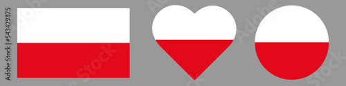 Poland flag. Official flag of poland