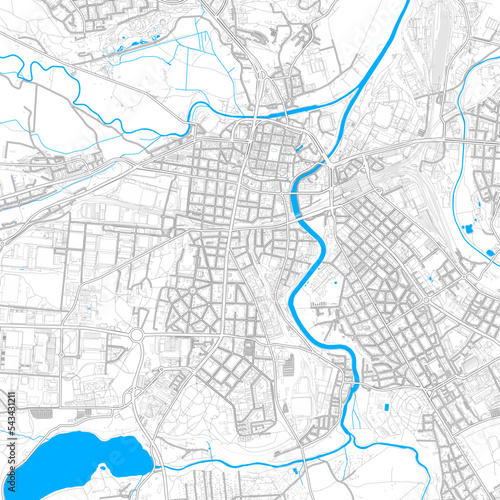Plzen, Czechia high resolution vector map