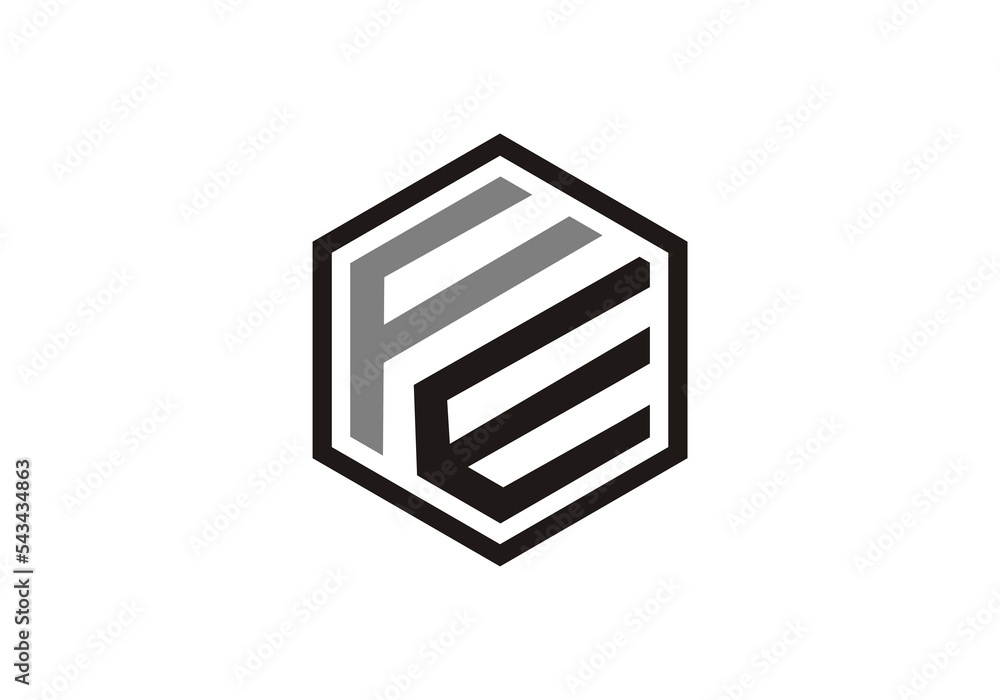 logo letter FE vector initial company icon business logo vector background logo letter FE vector initial company icon business logo vector background