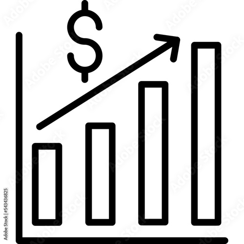 Increasing Data Graphic Icon
