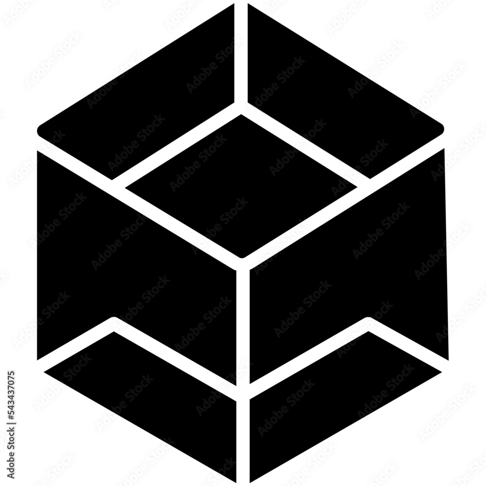 Cube Graphic Of Squares Icon Cube Graphic Of Squares Icon
