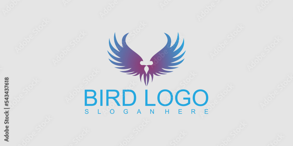 Simple bird logo design with unique concept premium vector Stock Vector ...