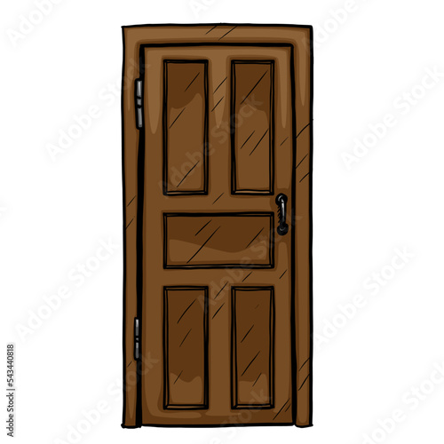 closed door vector illustration on white background