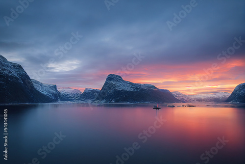 Looking out over a lake from a fjord