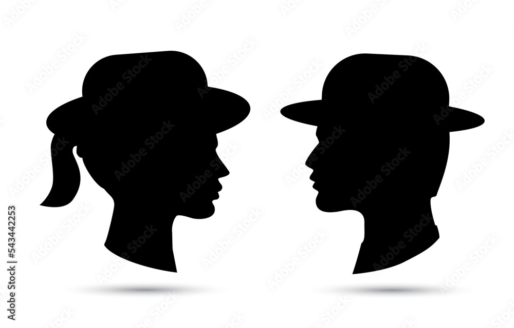 Farmer hat icon vector isolated on the white