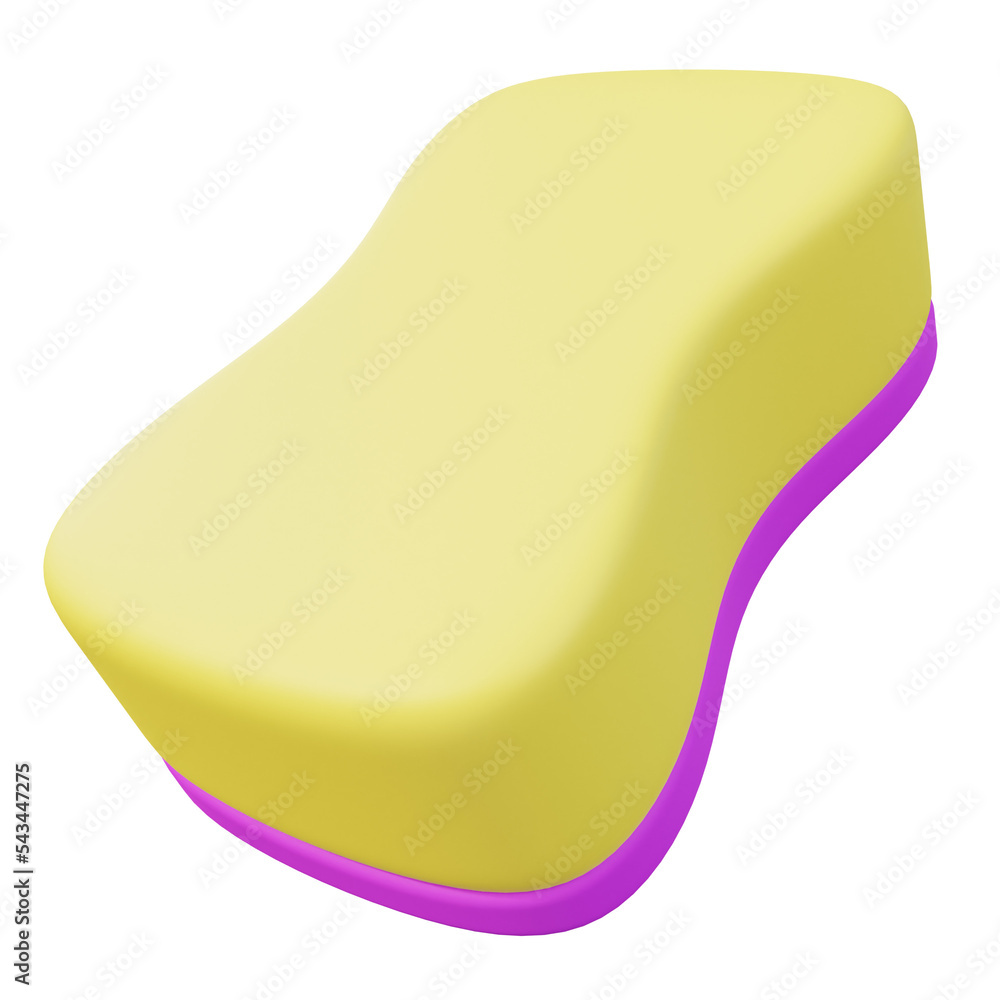 stylized cleaning sponge 3d illustration stylized cleaning sponge 3d illustration