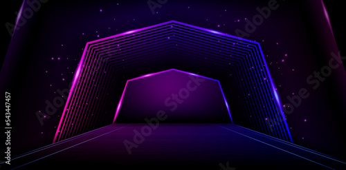 vector illustration of polygonal stage techno concept for ecommerce signs retail shopping, advertisement business agency, ads campaign marketing, backdrops space, landing page, header webs, animation 