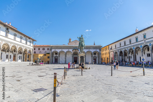 Piazza della Santissima Annunziata, à Florence, Italie photo