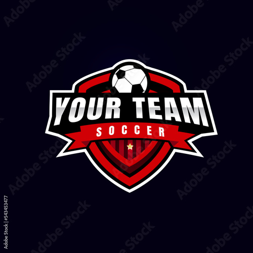 Logo emblem of football competition Isolated vector illustration.