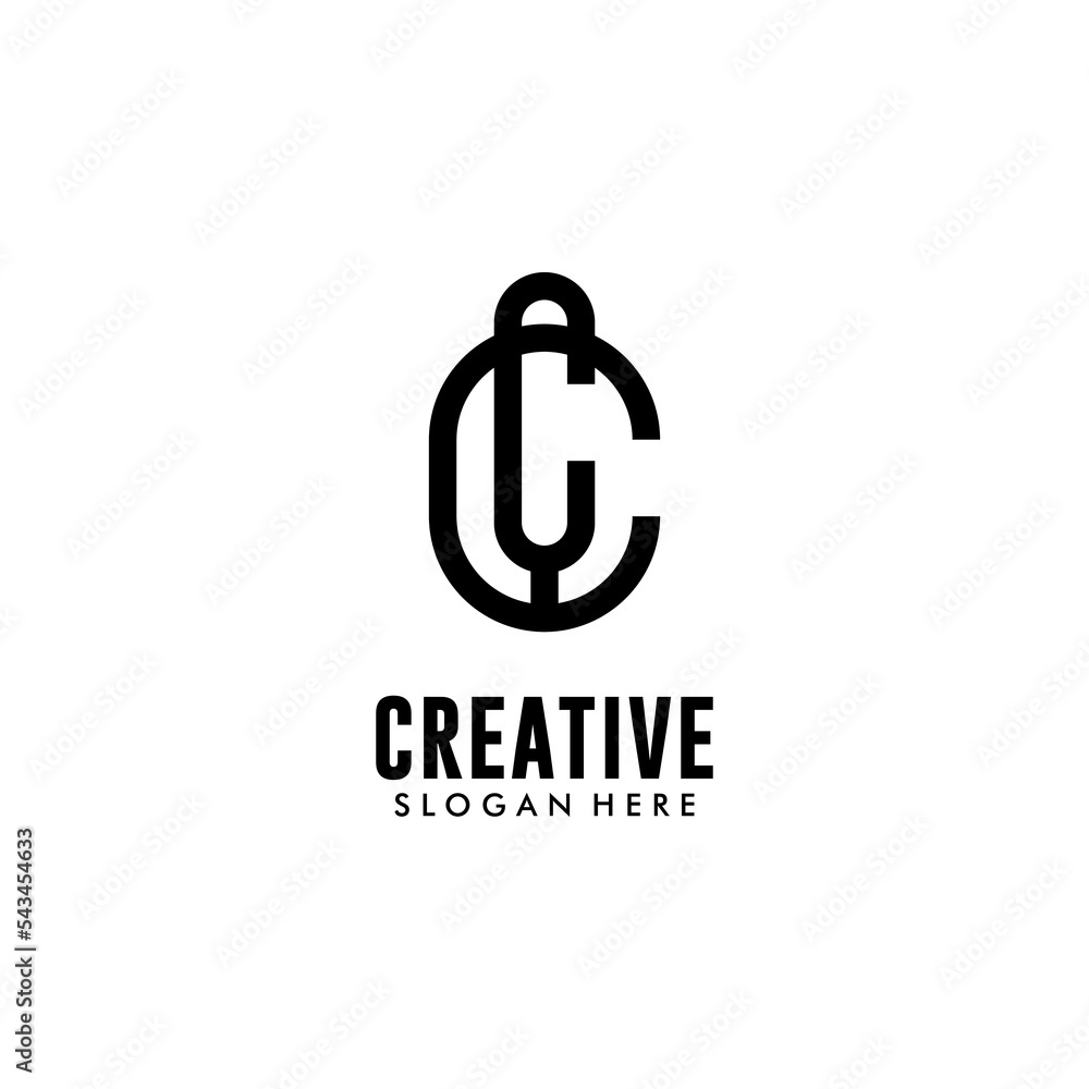 Modern initial CC logo letter simple and creative design concept Modern initial CC logo letter simple and creative design concept