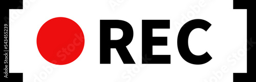 録画中を示す”REC”という文字と赤い丸