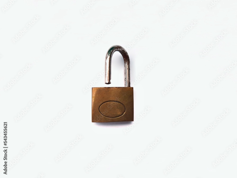 Open padlock on white background Open padlock on white background