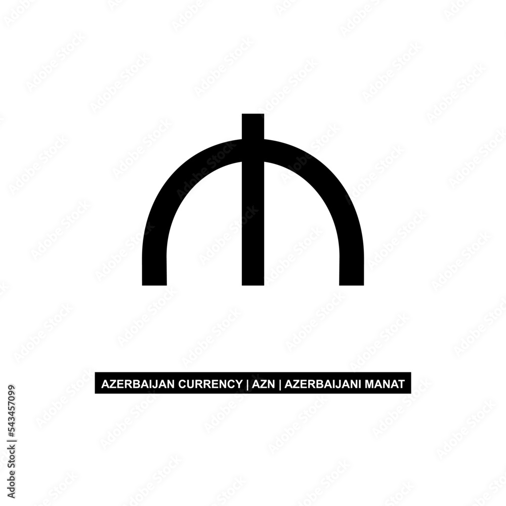 Azerbaijan Currency Icon Symbol, Azerbaijani Manat, AZN Sign. Vector Illustration Azerbaijan Currency Icon Symbol, Azerbaijani Manat, AZN Sign. Vector Illustration
