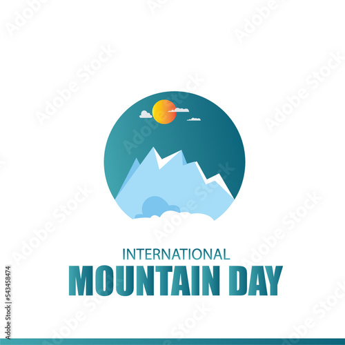 Vector Illustration for International Mountain Day. Simple and Elegant Design