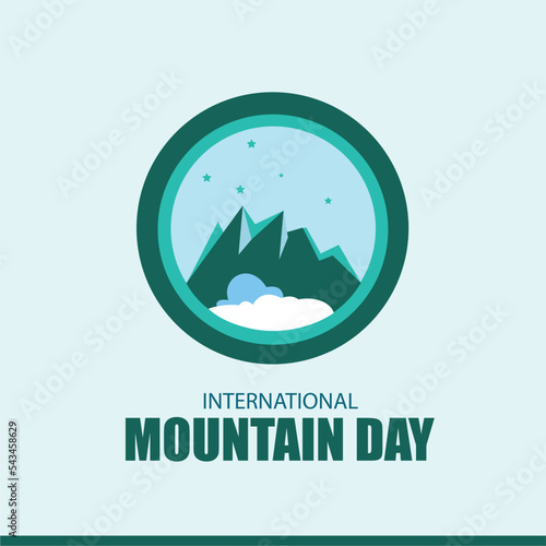 Vector Illustration for International Mountain Day. Simple and Elegant Design