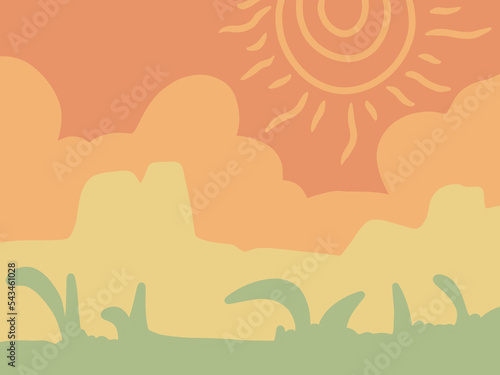 illustration of a landscape aesthetic background colorfull sand wallpaper pattern