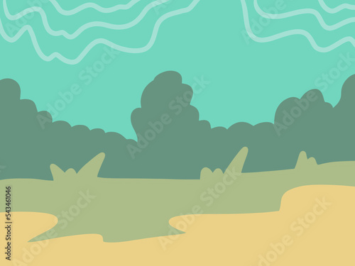 illustration of a landscape aesthetic background colorfull wallpaper pattern
