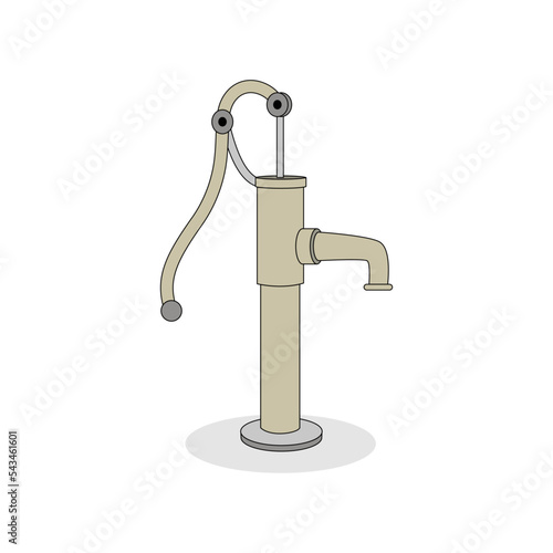Handpump, Ground water isolated on white