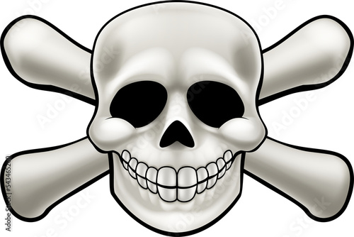 Skull and Crossbones Cartoon