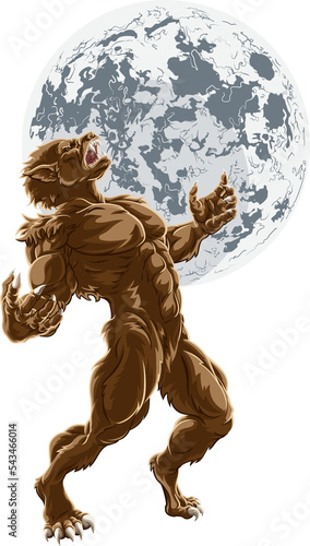 Full Moon Werewolf Scary Horror Monster