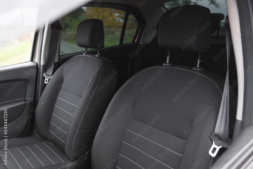 Car front seats. Auto interior Car front seats. Auto interior
