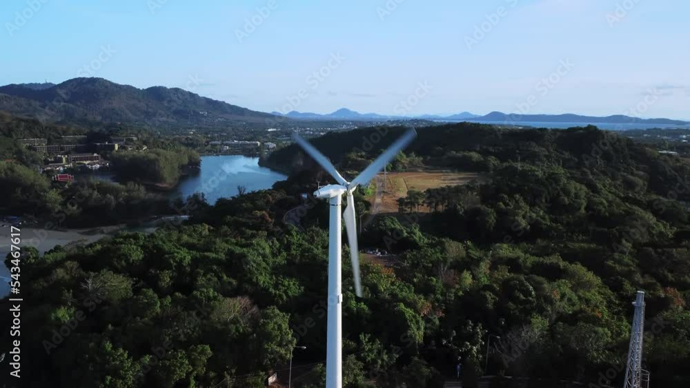 Aerial landscape of Thailand lands with city built among mountains and hills next to coastline. Drone footage of Phuket territory with its infrastructure. Spending journey in the warm country