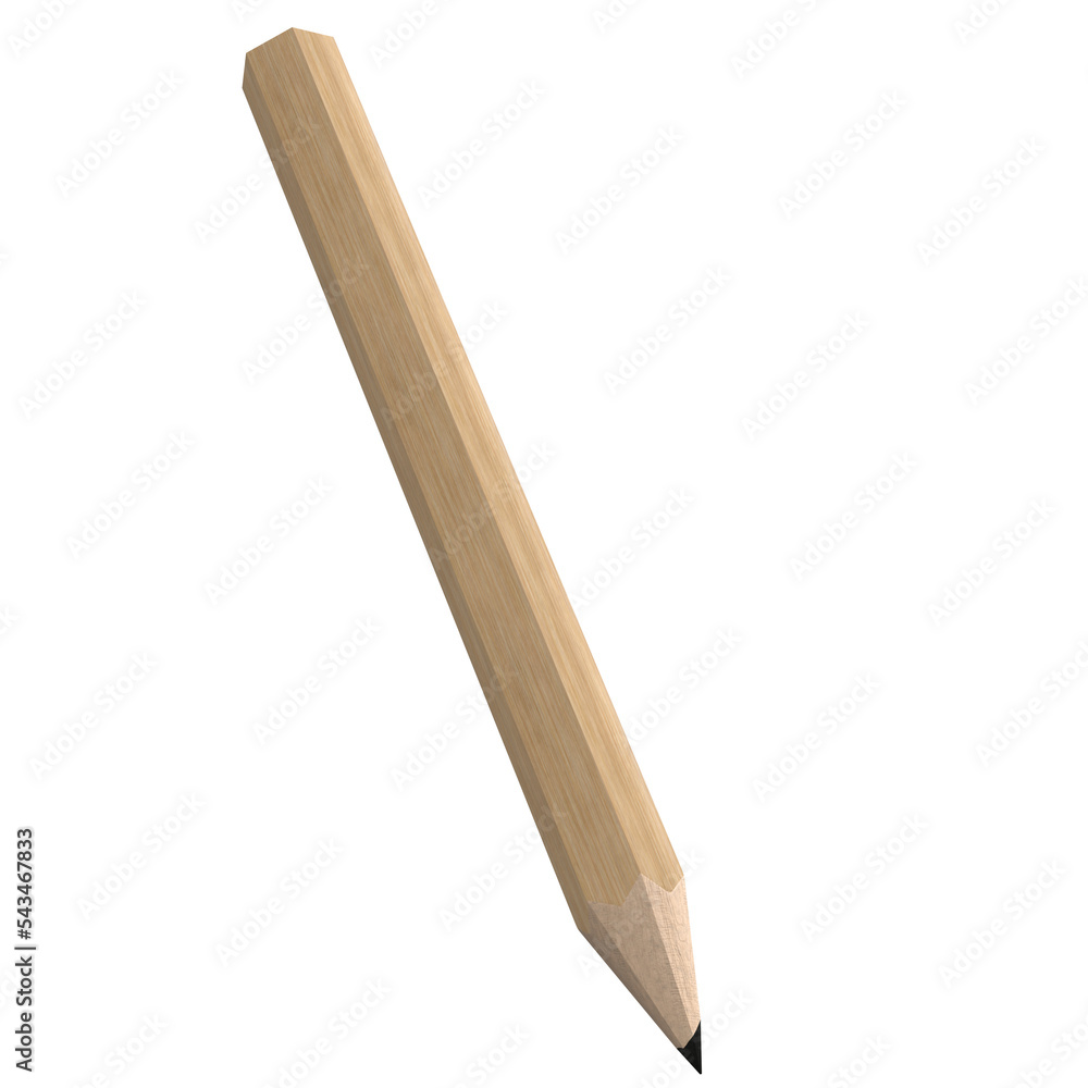 3d rendering illustration of a small pencil 3d rendering illustration of a small pencil