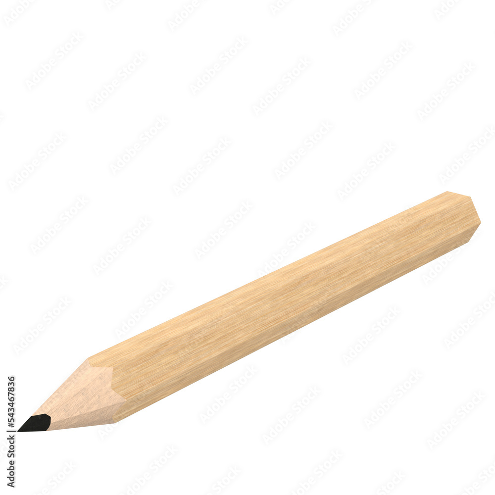 3d rendering illustration of a small pencil